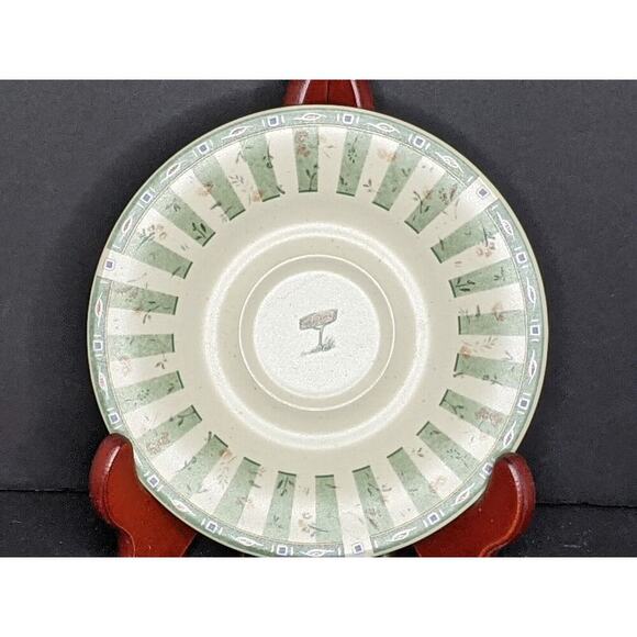 Pfaltzgraff Naturewood Cup and Saucer SET OF 2 Garden Herb Birdhouse 8 oz ea - Picture 5 of 10